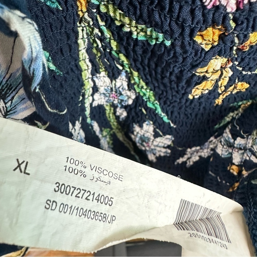 Nuon Floral Cold Shoulder Blouse XL - Picture 10 of 11